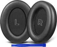 SOULWIT Replacement Earpads for Bose QuietComfort(QC) Ultra Wireless Headphones, Ear Pads Cushions with Softer Protein Leather, High-Density Noise Cancelling Foam - Black