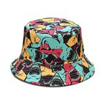 Enodtter Bucket Hat for Women Girl Men, Shark, One Size