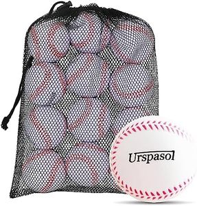 Urspasol Foam Baseballs Soft Baseballs 12 Pack with Mesh Bag for Youth Teenager Players Training Ball Sporting Batting Ball Safety Hitting and Fielding Indoor Outdoor Play White