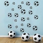 SITAKE 43 Pcs Football Stickers, Football Wall Stickers for Boys Room, Vinyl Football Wall Art Stickers for Boys Bedroom Playroom Living Room Window Door Decoration