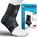 Healrecux Lace Up Ankle Brace for Women Men, Ankle Support for Ligament Damage, Ankles Stabilizer Wrap for Basketball, Volleyball, Sports, Injury Recovery, M