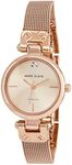 Anne Klein Women's Diamond-Accented Mesh Bracelet Watch, Rose Gold, AK/3002RGRG