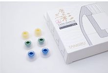 Linsoul TANGZU Tang Sancai Matte Texture Straight Tooth Grooves Eartips for IEMs, in-Ear Earphone, Audiophile Musician (TangSanCai, S+M+L-3pairs)