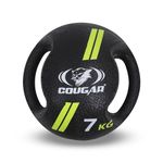 COUGAR Dual Handle Rubber Moulded Medicine Ball for Home and Gym Intense Workout, 7 KG