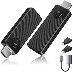 HDMI sans fil pour le streaming,kit émetteur et récepteur,Antenne intégrée Transmission à faible latence de flux vidéo HD 1080P,2,4/5,8 GHz Dual-Band,pour PC/ordinateur portable/télévision/projecteur