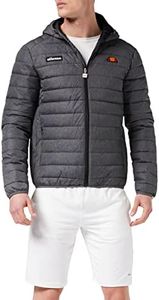 Ellesse Men's Lombardy Puffer Jacket, Dark Grey Marl, X-Large