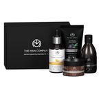 The Man Company Face on Point Facial Kit with Vitamin C Serum, Charcoal Face Wash & Face Scrub, daily Moisturizing Cream | Soft & Supple Skin | Gift Set for Him