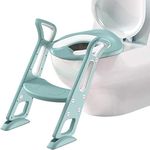 NIRVA WITH DEVICE OF WOMEN PICTURE Baby Potty Training Step Ladder Toilet Stand (Light Green)