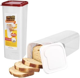 2Pcs Bread Buddy Dispenser,13.5 Inch Plastic Bread Storage Container with Lid, Sandwich Size Bread Storage Bin,BPA Free Sandwich Bread Holder, Airtight Storage Box for Bun Bagel Sandwich Spaghetti