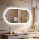 LUVODI Oval LED Bathroom Mirror: 60