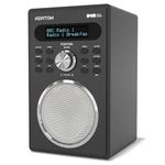 DAB/DAB+ Digital FM Radio with Bluetooth, Alarm, Presets, Wood Effect, Headphone socket, Mains plug (Foxton Black)