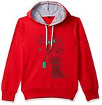 T2F Unisex-Child Cotton Hooded Sweatshirt (Bys-Ss-08_Multicolor_3-4 Years_Red_3 Years-4 Years)