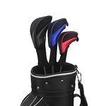 Scott Edward 3Pcs Long Neck Mesh Golf Club Headcovers Set Golf Club Head Covers for Driver Fairway Hybrids Woods