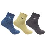 Hush Puppies Men's Cotton Ankle Socks (BROHPM-13B-PO3_Multicolor_Freesize)