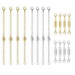 16pcs Magnetic Necklace Extenders for Women, Adjustable Chain Extension Locking Magnetic Jewelry Clasps and Closures Lobster Clasp Jewelry Making Accessories for Bracelets Anklets