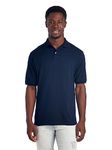 Jerzees Hamilton Beach Men's SpotShield Stain Resistant Polo Shirts, Short & Long Sleeve, Sizes S-5X, Short Sleeve - Navy, 3X-Large