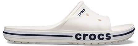 Crocs Unisex Bayaband Slide Slide Sandal, White Navy, 4 UK Men/ 5 UK Women