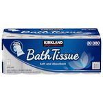 Kirkland Signature Bath Tissue, 2-Ply, 380 Sheets, 30 Rolls