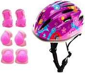 Girls Helmet and Knee Pads for Toddler Ages 3 to 10 Years Old Boys Girls Cycling Skating Scooter Helmet