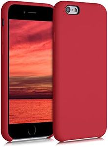 kwmobile Carcasa Compatible con Apple iPhone 6 / 6S Funda - Case TPU y Silicona antigolpes - Apto Carga inalámbrica - Rojo clásico