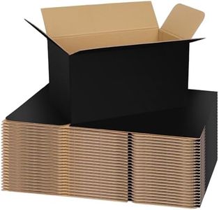 OUGEBOX 30 Pack 11x6x6 Black Shipping Boxes Medium, Mailer Cardboard Boxes for Shipping Packing Mailing