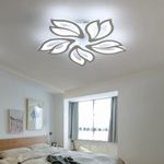 Comely LED Ceiling Lamp, 65W 7200LM Chandelier Ceiling Light with Flower Shape, Ceiling Lighting Fixture for Living Room, Bedroom, Kitchen, Dining Room, Cool White 6500K