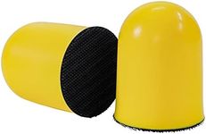 Dura-Gold 2" Round Palm Grip Foam Hand Sanding Block Pad, 2 Pack - Hook & Loop, Attach 2" DA Sandpaper Discs or Polishing Pads, Wet-or-Dry Sand Dust Nibs, Automotive Paint Sander, Car Detailing Polish