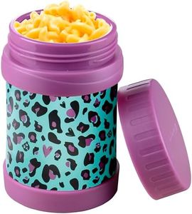 Bentology Stainless Steel Insulated 13oz Lunch Jar Thermos for Kids-Cheetah-Large Leak-Proof Storage for Hot or Cold Food, Soups, Liquids with Wide Mouth- BPA Free for Back to School Lunch Boxes, Bags