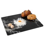 Adolif Natural Black Marble Cutting Board, 16x20x0.7 Inch, Hand Crafted Black Marble Pastry Board, Cheese Board, Wedding Gift