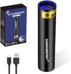 DARKBEAM UV Torch 365nm Black Light Woods Lamp, USB Rechargeable Blacklight LED Ultraviolet Flashlight, Mini Portable Detector for Pet Urine, Uranium Glass, Rocks, Curing Resin, Leak Detection
