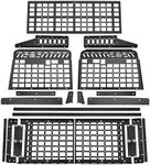 HIGH FLYING 2018-2026 for Jeep Wrangler JL 4dr Rear Window Panels Molle Cargo Rack Basket/Tailgate Foldable Cargo Shelf Aluminum, ONLY Fit Hard Top (Side+Roof+Middle Panels)