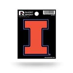 Rico SRT400101 NCAA Illinois University Of Short Sport Decal Sports Fan Home Decor, Multicolor, One Size