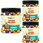 TINGA TOLI Chewing Gum Balls Pack of 3 of 400 Grams Total 1200 Grams Sugar Coated Bubble Gums Bubblegum Flavour Candy [Jar Pack]