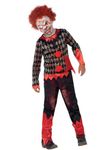 Smiffys Deluxe Zombie Clown Costume, Red & Green with Latex Mask, Top & Trousers, Halloween Child Fancy Dress, Zombie Dress Up Costumes