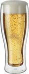 kddigz Double-Wall Insulated Drinking Glasses,Pilsner Glasses,Beer Glasses Beverage Glasses Juice Glasses (420, Plisner, 2, Double Wall)