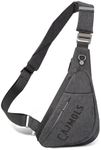 Cajmols Sling Bag Chest Shoulder Backpack Fanny Pack Crossbody Bags for Men,Women Travel Hiking Daypack (J-Dark Grey)