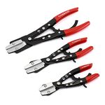 CASOMAN 3PC Hose Pincher Pliers Set, Locking Ratcheting Hose Pinch Off Pliers for Automotive Hose Lines, Radiator Lines, Fuel Lines, Coolant Lines