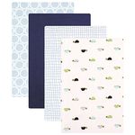 Luvable Friends Flannel 4 Piece Receiving Blankets, Turtles