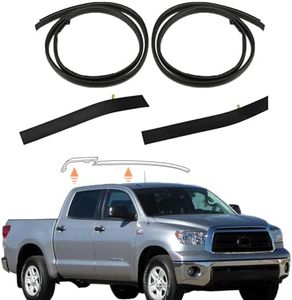 Roof Drip Molding Complete Replacement Set for Tundra CrewMax Cab 2007-2021, Replace Front 75552-0C060 75551-0C060; Rear 75554-0C030 75553-0C030, Left & Right, NOT for Double CAB