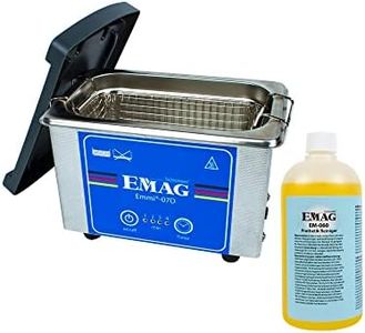 EMAG Ultraschallreiniger Emmi 07D Prothetik-Set I Für Dentalprodukte wie Prothesen, Spangen uvm. I Ultraschallreinigungsgerät aus Deutschland I 500ml