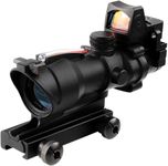 Prism Scope 4X32 Red Fiber Optics Red Dot Sight Black