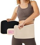 kissleaf Waist Trimmer for Women Men Waist Trainer Sweat Fitness Back Support Waist Sweat Belt Band Waist Trimmers Champagne, Champagne, X-Large