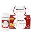 Centrum Fruity Chewables Tablets, Multivitamin Tablets for Men and Women, Vitamins with 13 Essential Nutrients including Vitamin C, D, and Zinc, 30 ct (Packaging and Tablet colour may vary slightly)