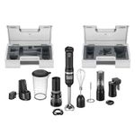 BLACK+DECKER Kitchen Wand Cordless Immersion Blender, 6 in 1 Multi Tool Set, Hand Blender with Charging Dock, Black (BCKM1016KS10)