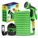 MAGIC HOSE Garden Hose Spray Gun - 10 Multi Patterns Hose Pipe Spray Gun,Anti-Leaking Hose Nozzle, Garden Watering Hose Gun (100FT / 30 Meters)