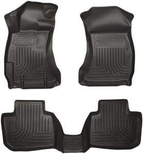 Husky Liners Weatherbeater Floor Mats | Fits 2016-2017 Subaru Crosstrek; 2012-2016 Subaru Impreza | Front & 2nd Row, 3-pc Black - 99801