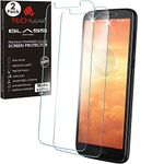 TECHGEAR [2 Pack] Moto E5 Play GLASS Edition, Genuine Tempered Glass Screen Protector Guard Cover Compatible with UK Motorola Moto E5 Play (5.3")