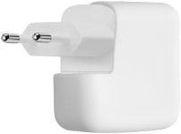 kwmobile Charger Cover Compatible with Apple 35W Dual USB-C Power Adapter Cover - Full Coverage Silicone Case - White