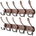 Homephix Coat Hooks Wall Mounted (Antique Copper-2 Pack) - Stainless Steel Wall Hooks - Multipurpose Heavy Duty Coat Rack with Fittings Included