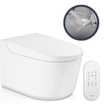 GROHE Sensia - Wall Hung Shower Toilet Rimless WC (2 Self-Cleaning Spray Arms, Remote Control, Water Connection Set, Mounting Aid, Sound Insulation and Triple Vortex Flushing), 36507SH0